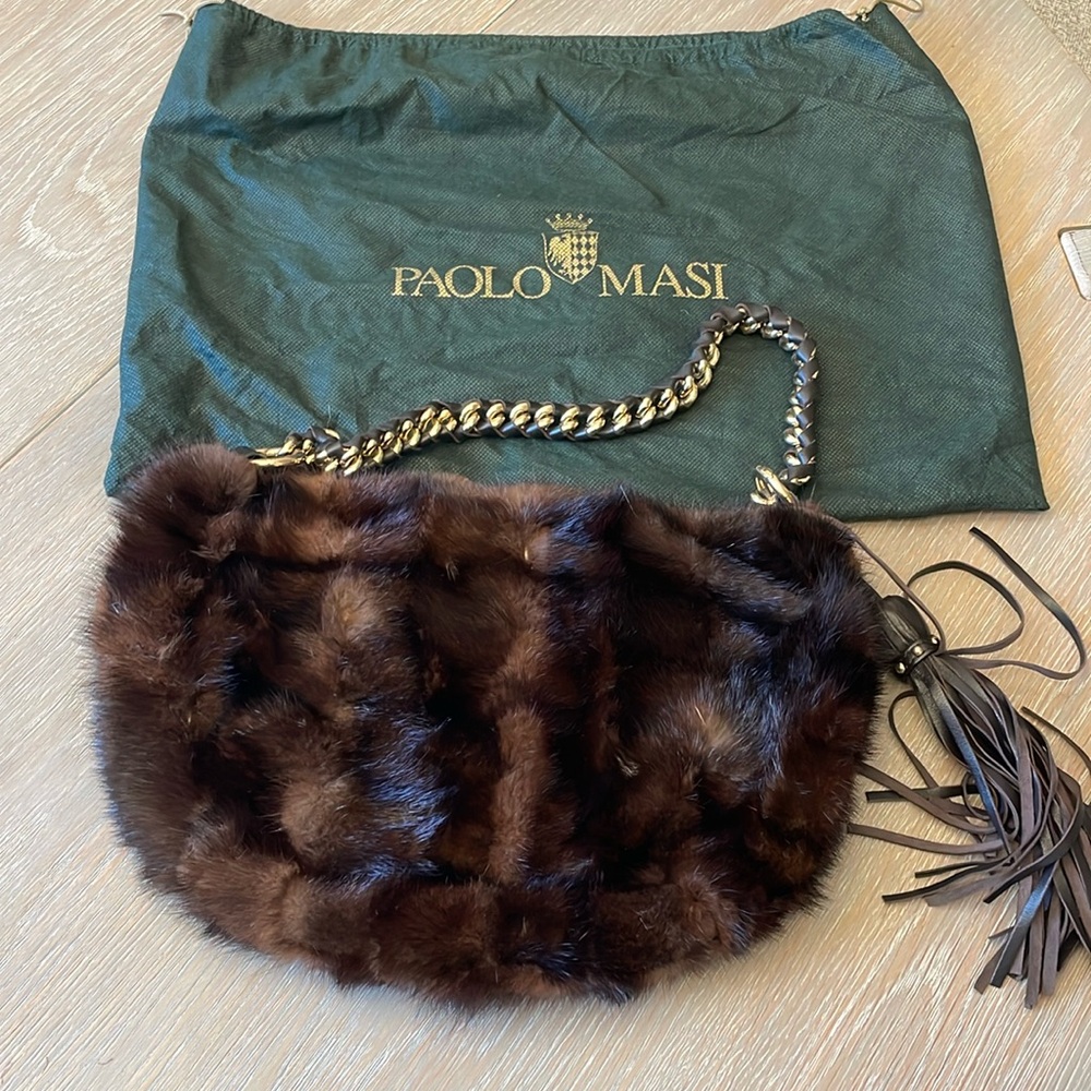 Paolo Masi fur and leather bag